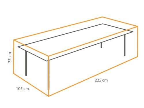Winza tafel beschermhoes L225 B105 H75