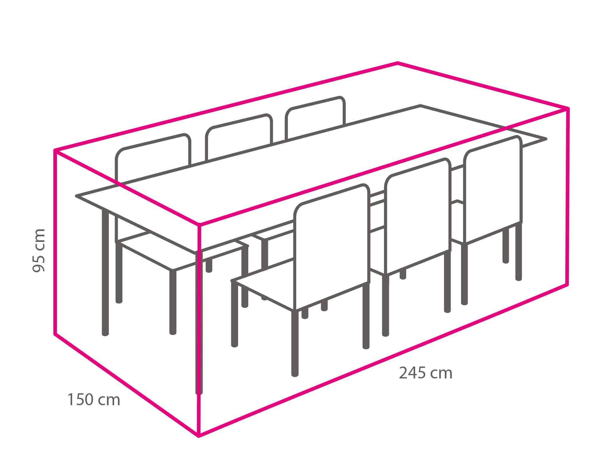 winza tuinset beschermhoes 245 x 150 x 95 cm