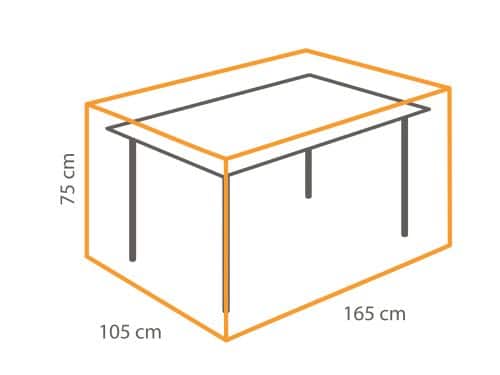 Winza tuintafel beschermhoes 165 x 105 x 75 cm