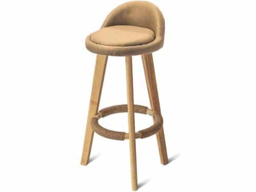 XEWNEG massief houten barkruk moderne minimalistische hoge stoel thuis rugleuning