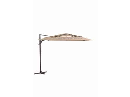 Zweefparasol Monaco open air Zijwaarts Kantelbaar 300x300 cm polyester ecru zonwering Madison - Madison