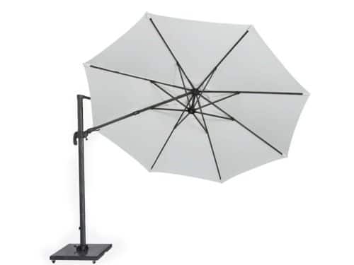 Zweefparasol Solarflex Zijwaarts Kantelbaar (T2) wit dia. 350 cm zonwering Platinum - Platinum