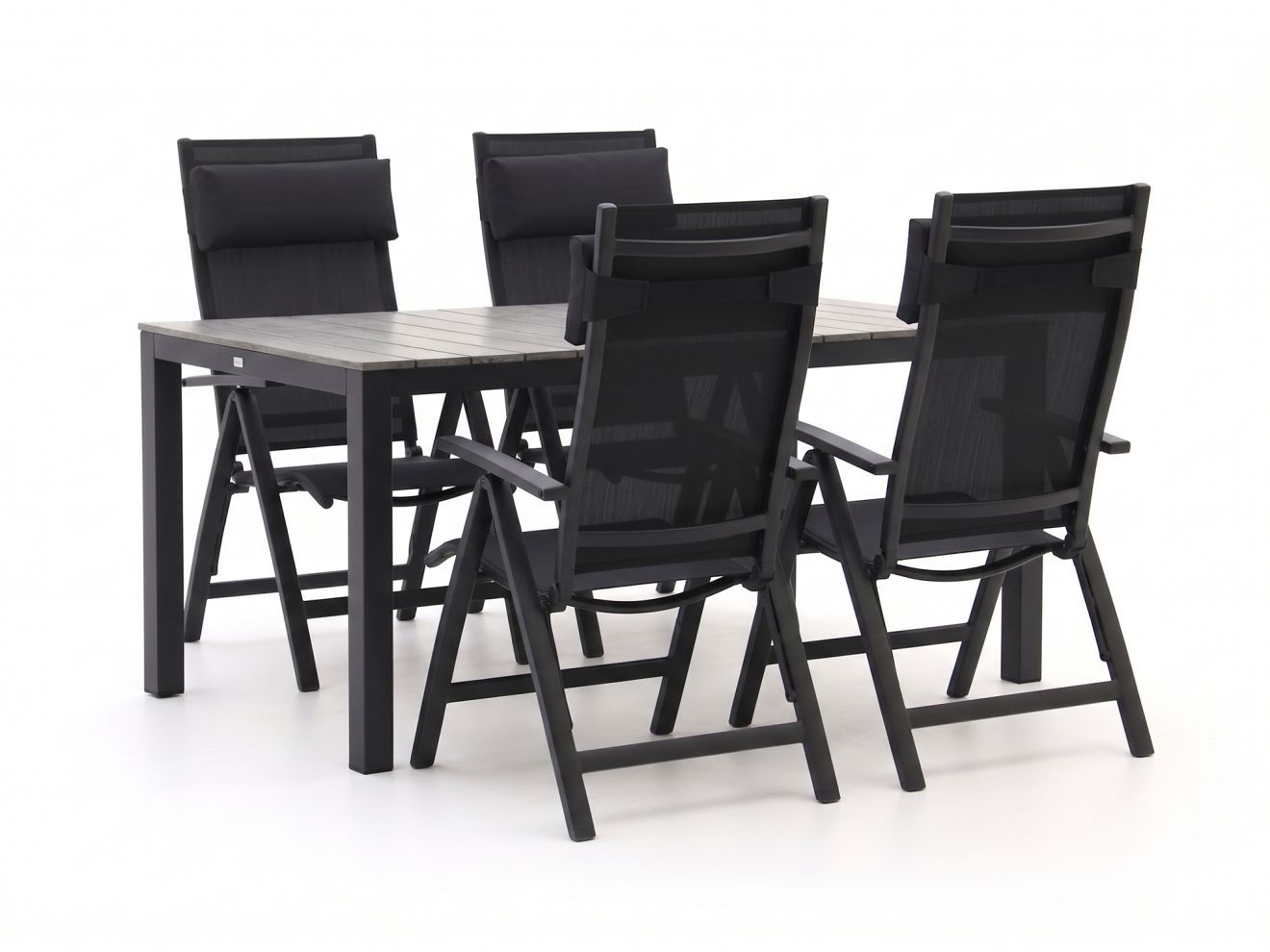 + 15% kassakorting | bellagio avenza/fidenza 160cm dining tuinset 5 delig verstelbaar laagste prijsgarantie!