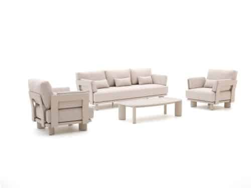 + 15% kassakorting | Bellagio Battuello stoel-bank loungeset 4-delig - Laagste prijsgarantie!
