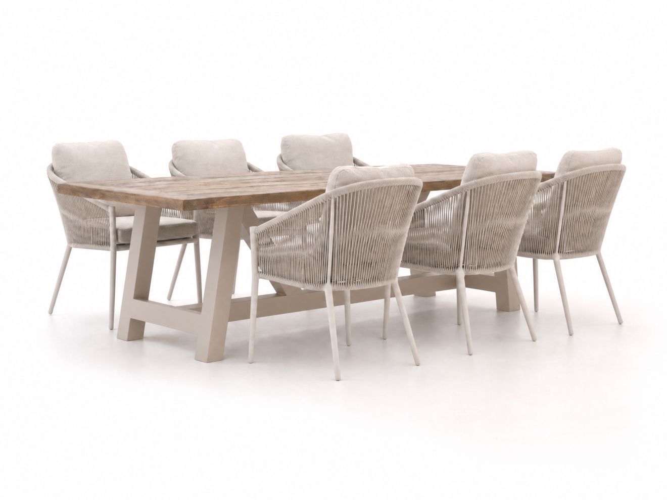 + 15% kassakorting | bellagio mineo/bresimo 260cm dining tuinset 7 delig laagste prijsgarantie!