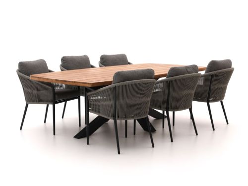 + 15% kassakorting | Bellagio Mineo/Induno Deens Ovaal 240cm dining tuinset 7-delig - Laagste prijsgarantie!