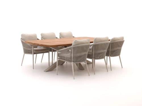 + 15% kassakorting | Bellagio Mineo/Induno Deens Ovaal 240cm dining tuinset 7-delig - Laagste prijsgarantie!