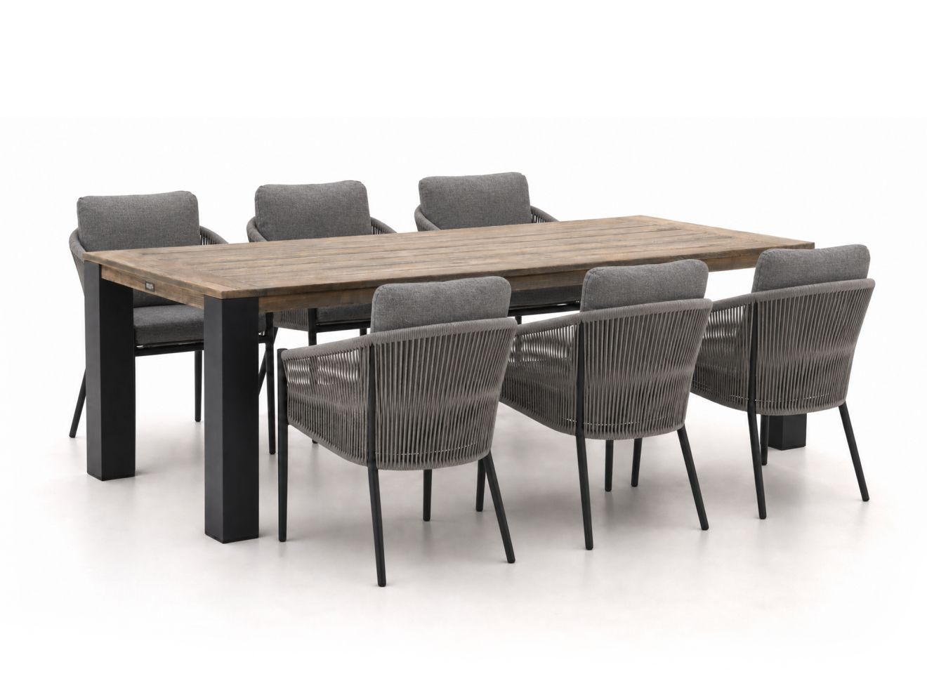 + 15% kassakorting | bellagio mineo/rough x 240cm dining tuinset 7 delig laagste prijsgarantie!