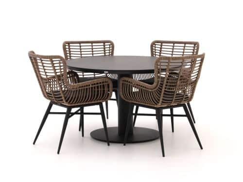 + 15% kassakorting | Intenso Asti/La Fonte Ø120cm dining tuinset 5-delig - Laagste prijsgarantie!