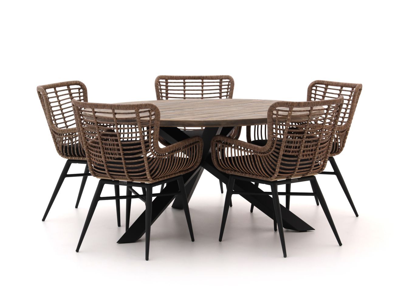 + 15% kassakorting | intenso asti/rough y Ø150cm dining tuinset 6 delig laagste prijsgarantie!