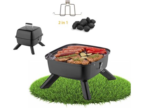 2-in-1 Elektrische Kogelbarbecue - Hybride BBQ voor Balkon, 2000 Watt