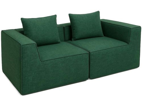 2-zitsbank/accessoires voor bank MCW-O54, bank 2-zits loungebank, modulair stof/textiel (300