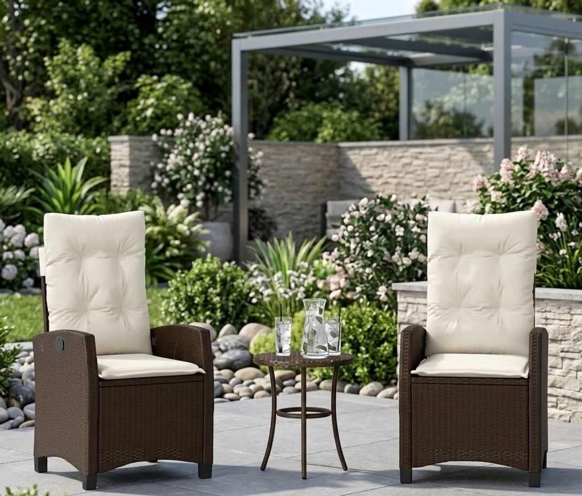 3 delige bistroset bruin poly rattan bruin poly rattan