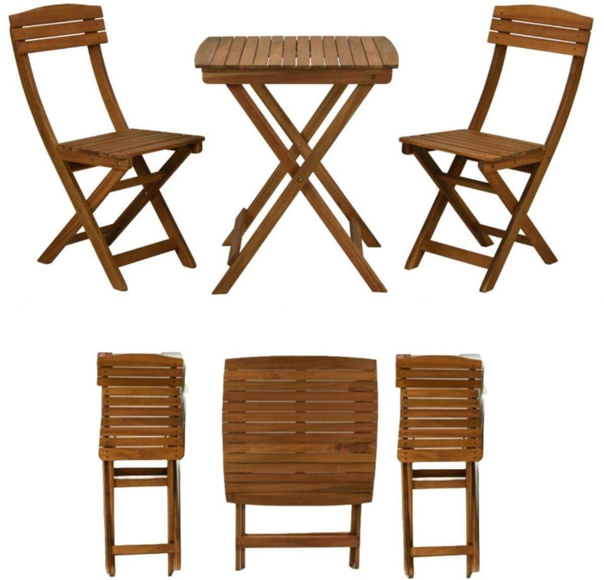 3 delige bistroset inklapbare tuintafel 2 stoelen acaciahout