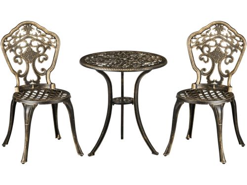 3-delige tuinmeubelset, bestaande uit 2 stoelen en 1 tafel