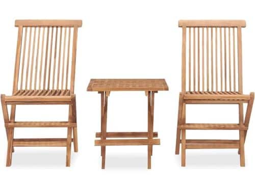 3 Stuk Opvouwbare Tuin Eetkamer Set Eetkamer Tuinmeubilair Patio Set