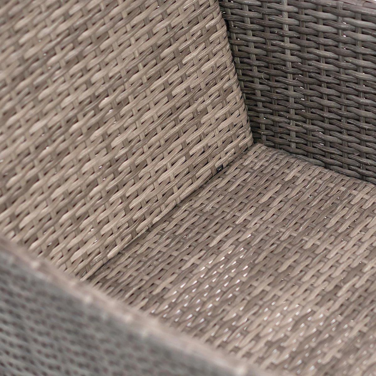 4 delig rattan tuinmeubel set bank, 2 stoelen & tafel