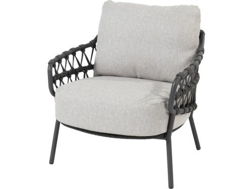 4 Seasons Calpi lage lounge dining stoel - antraciet