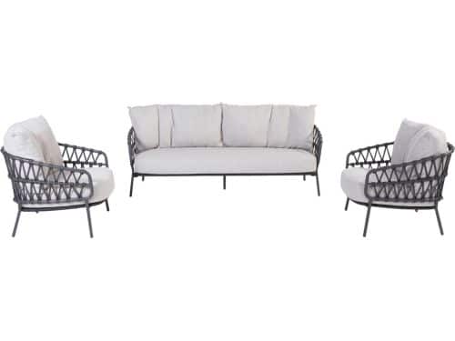 4 Seasons Calpi stoel-bank loungeset - 3-delig