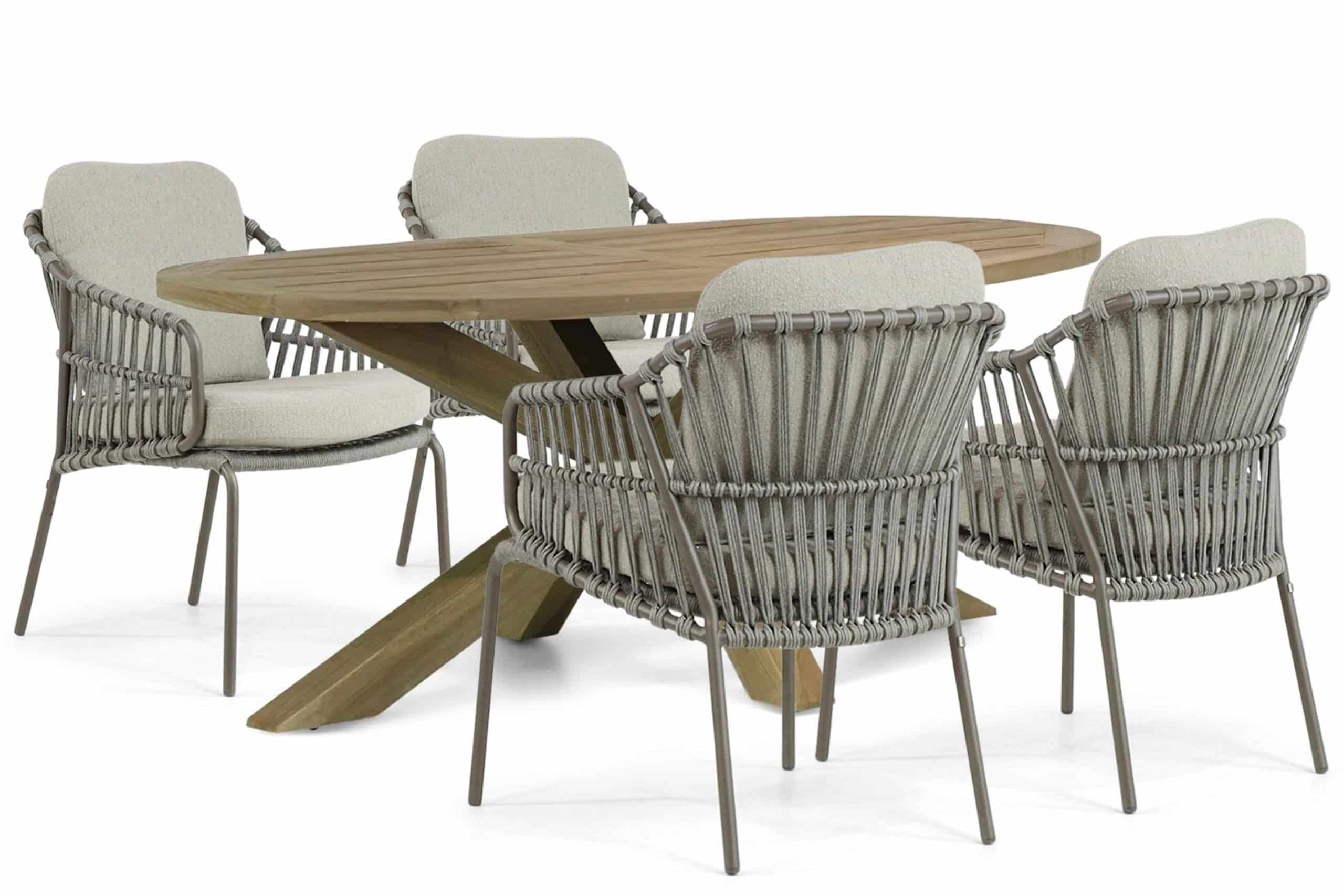 4 seasons outdoor capalbio/boston 200 cm dining tuinset 5 delig