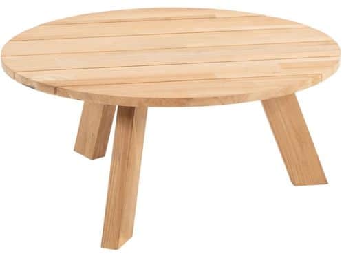 4 Seasons Outdoor Cosmic loungetafel Ø78 cm antractiet - teak