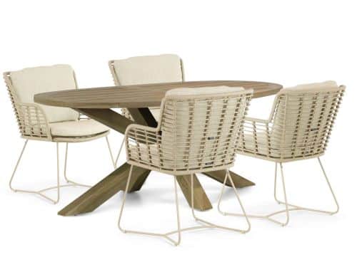 4 Seasons Outdoor Fabrice/Boston 200 cm dining tuinset 5-delig