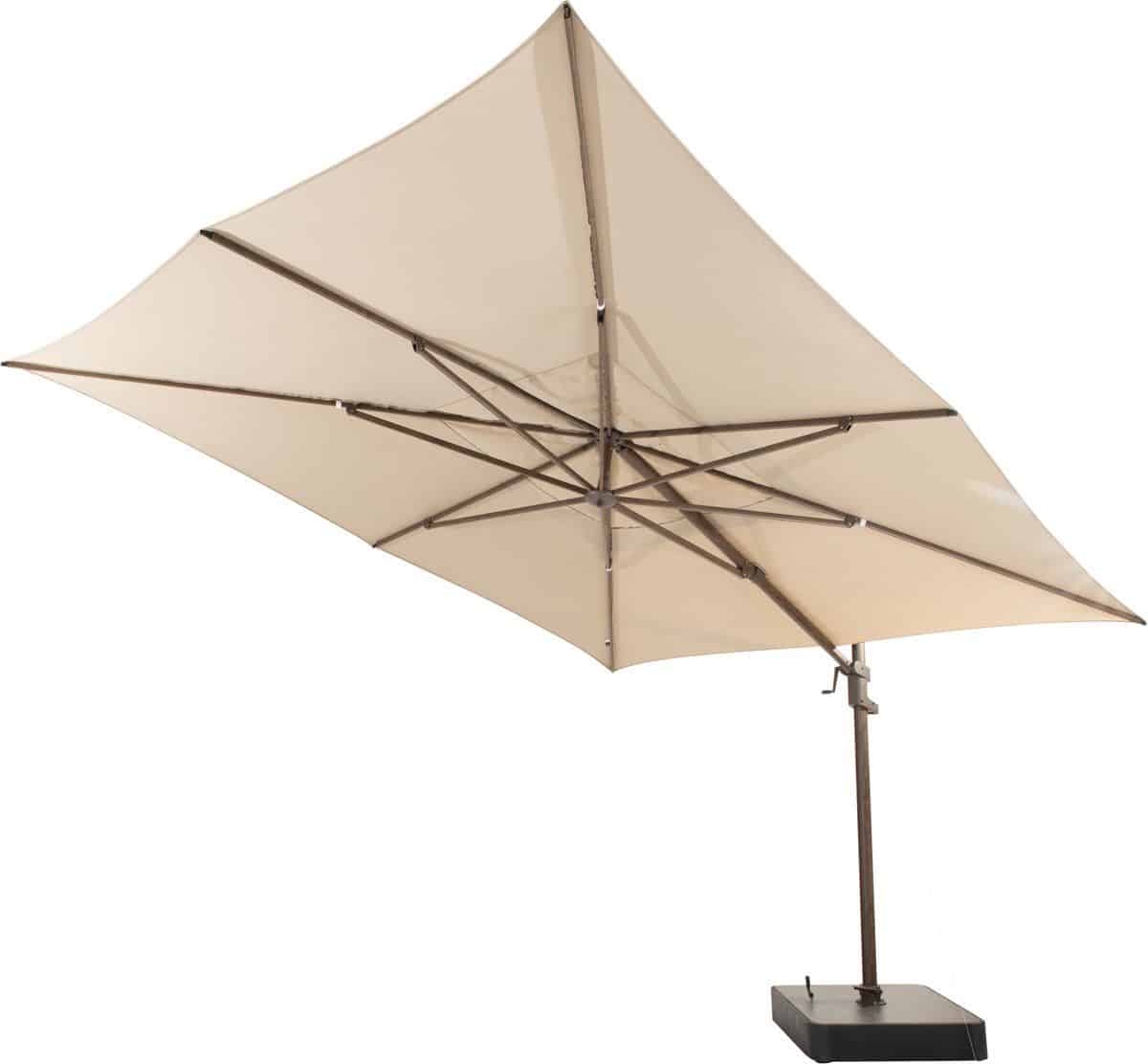 4 seasons outdoor finca zweefparasol 400×300 beach/houtlook frame