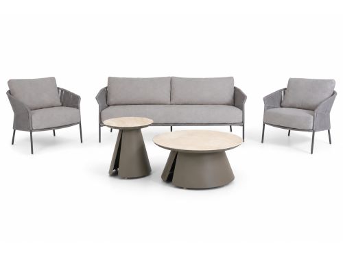 4 Seasons Outdoor Florence/Cayora 50/80 cm stoel-bank loungeset 5-delig