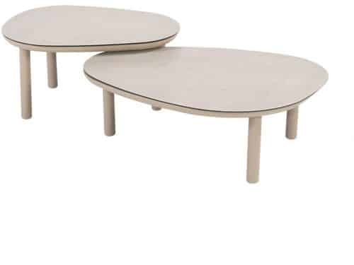 4 Seasons Outdoor Monroe Salontafel Set Latte - Ø65/Ø80 cm