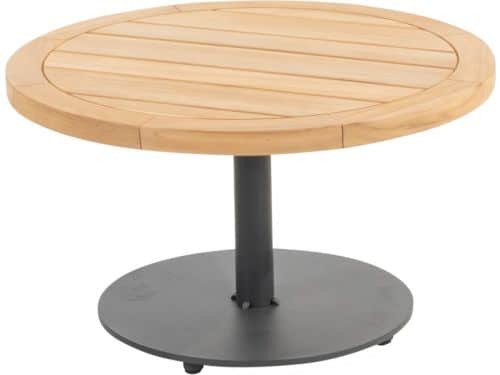 4 Seasons Outdoor Volta Teak Salontafel Antraciet - Ø60 cm