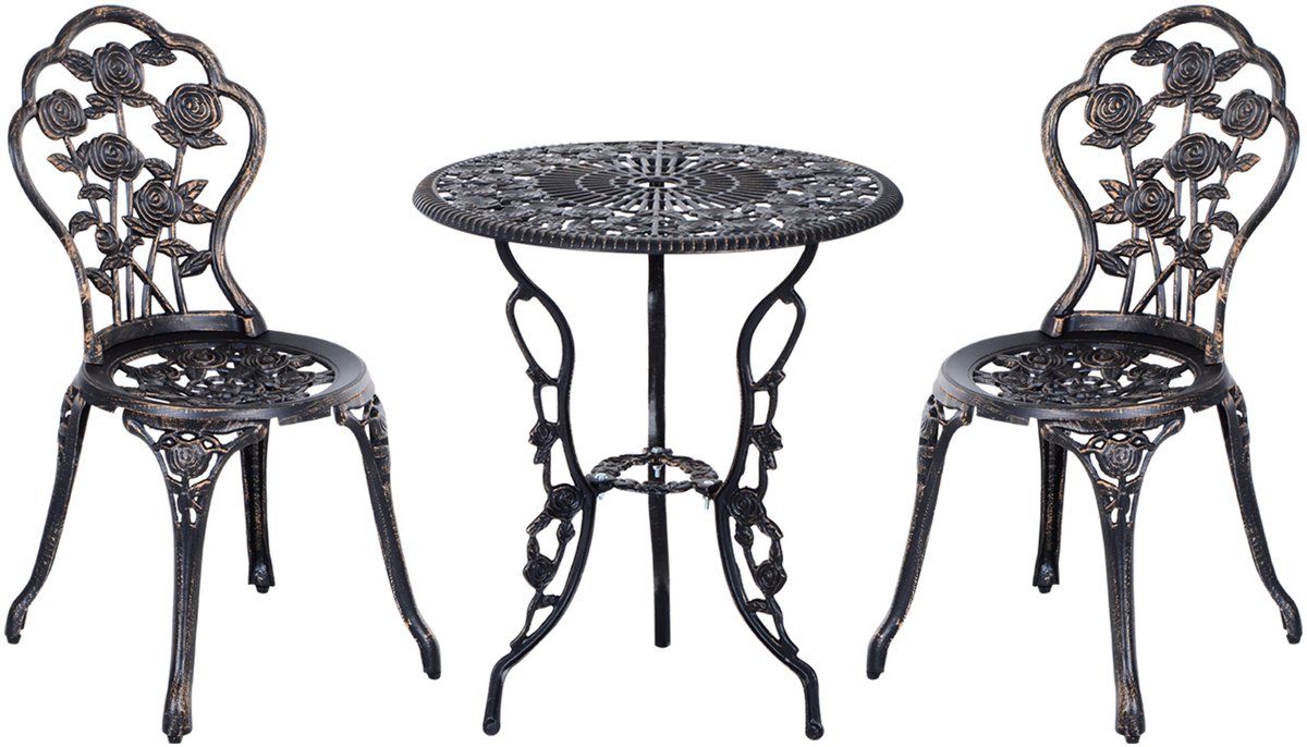 4goodz klassieke bistroset balkonset tuintafel en 2 tuinstoelen