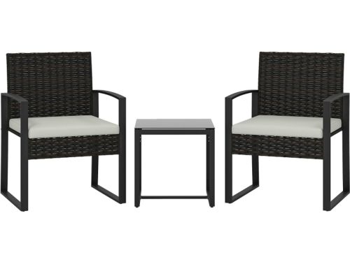 58 x 55 x 76 cm - Rattan Bistroset
