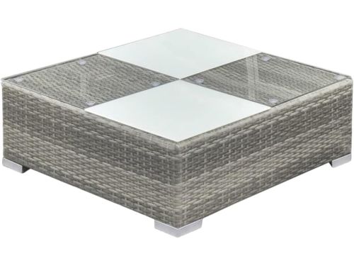 6-delige Hoek Loungeset Tuin - Polyrotan - Grijs - Tuinmeubelen