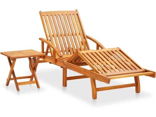 Acacia Houten Ligbed - Loungestoel Tuin - Ontspannen Buiten
