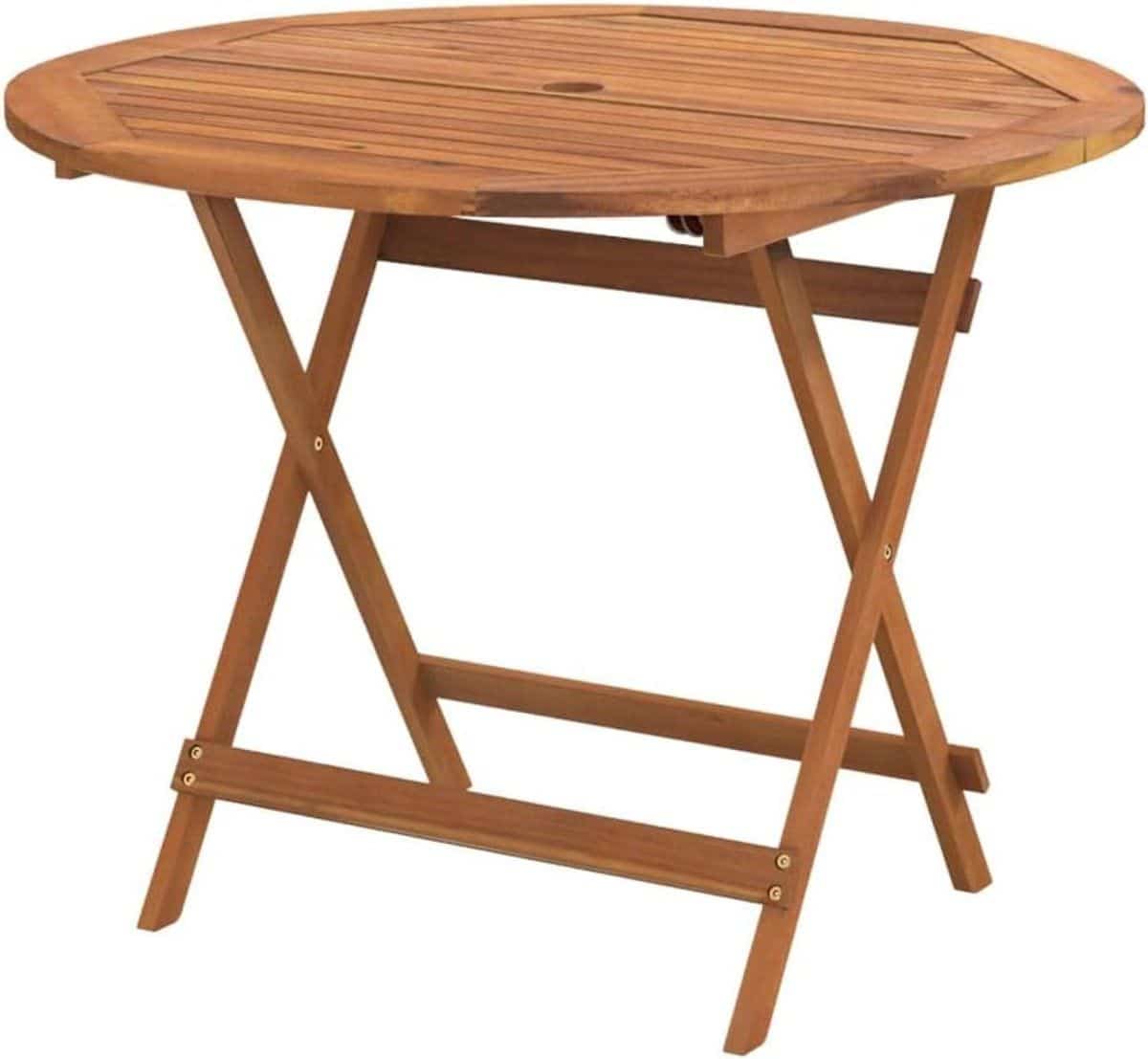 acaciahouten klaptafel ronde eettafel buiten dineren duurzame
