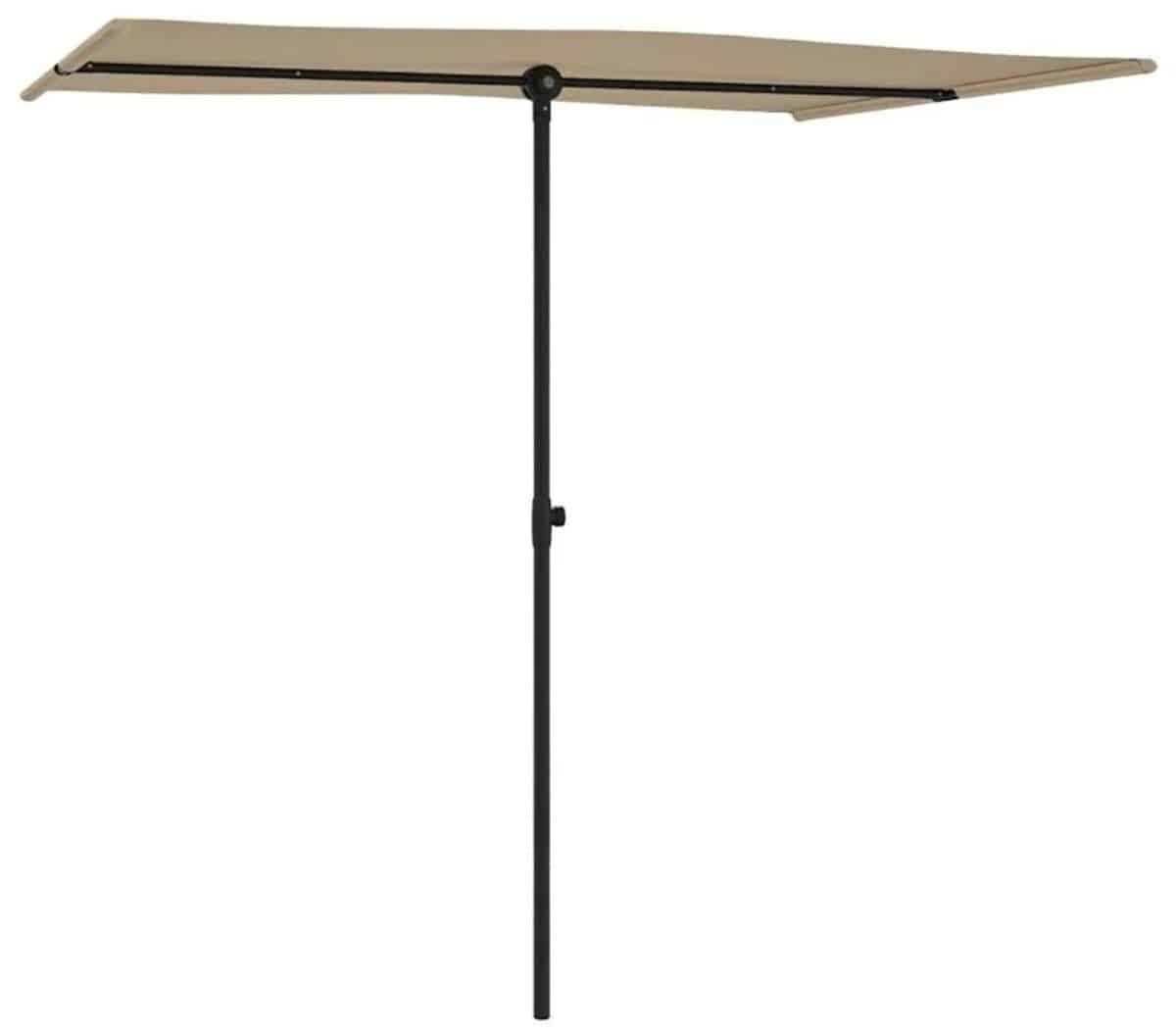 acep verstelbare tuinparasol taupe 2x 1.5m aluminium