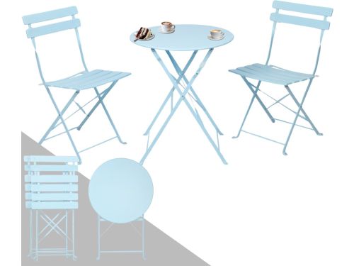 Albatros Bistroset 3-Delig, Blauw - Bistrotafel met 2 Stoelen