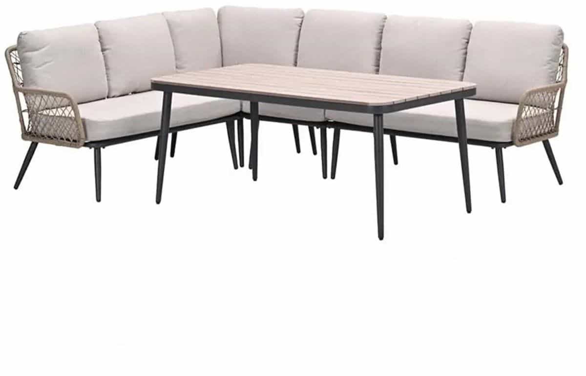 allasio lounge dining hoekset 5 delig carbon black rope