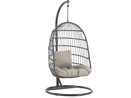 ALLERA - Hangstoel - Taupe - Polyester