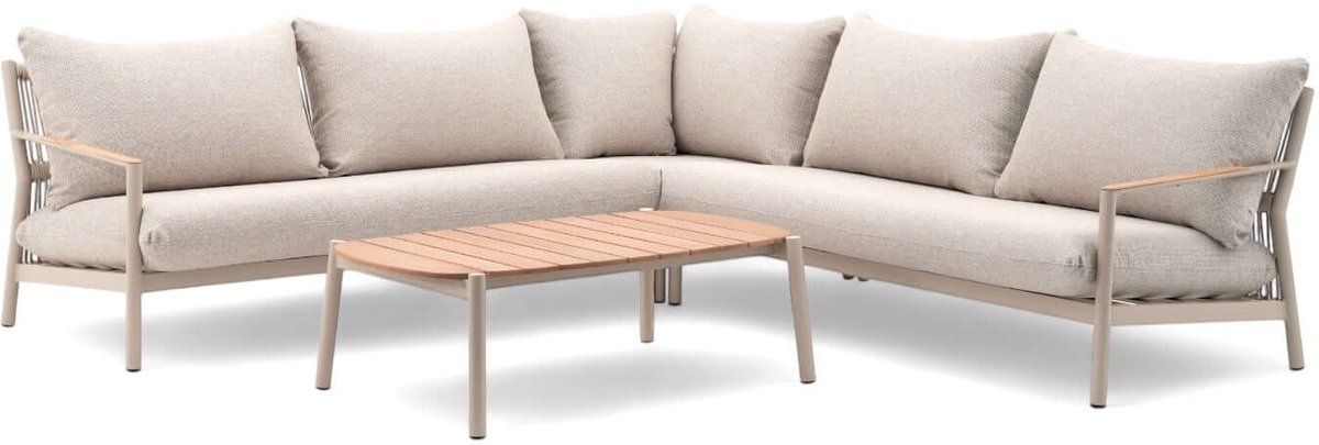 aluminium hoek loungeset taupe frame belito julia