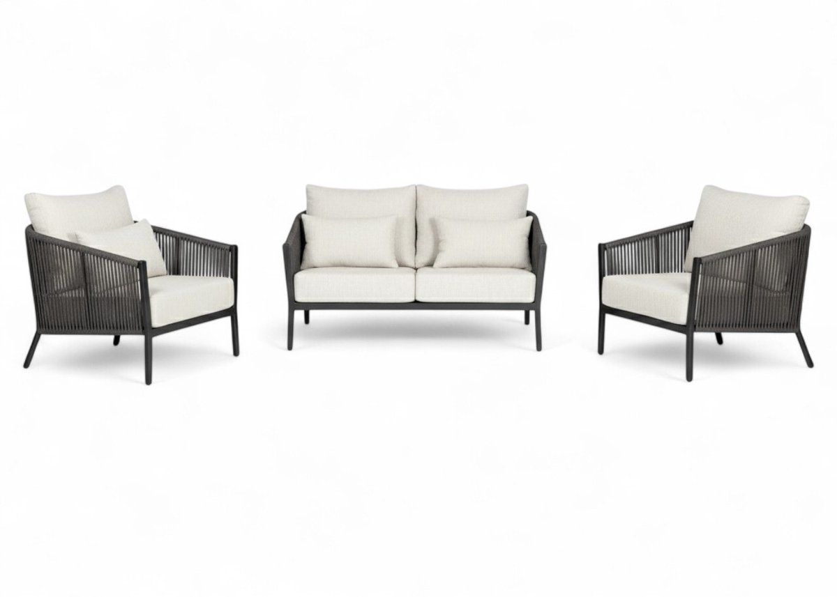 aluminium stoel bank loungeset rope belito® ouddorp all weather