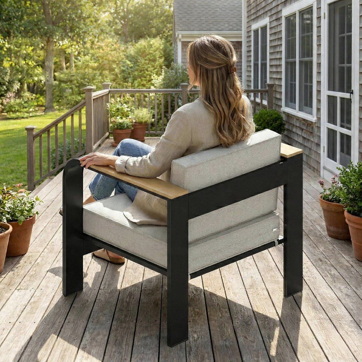 aluminium tuinmeubelset 4 delig 2 zits bank & 2 stoelen met tafel