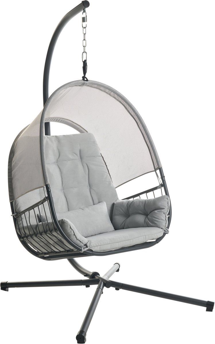 alviano hangstoel lichtgrijs metaal