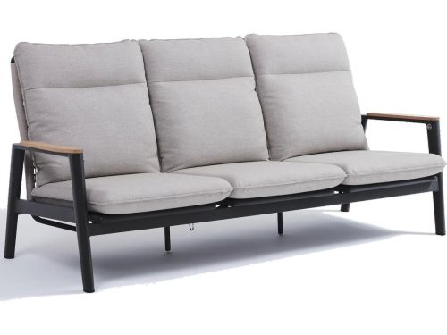 Alzano 3-zitsbank zand rope aluminium antraciet