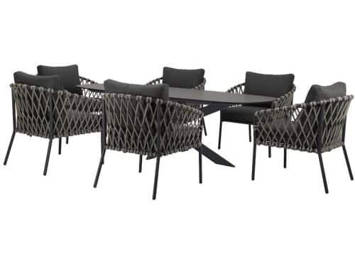 Amalfi San Francisco low dining tuinset 7 delig 240x100xH69 cm