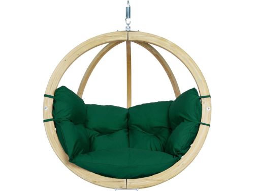 Amazonas Globo Chair Hangstoel 1-Persoons Groene Kussens - Vurenhout