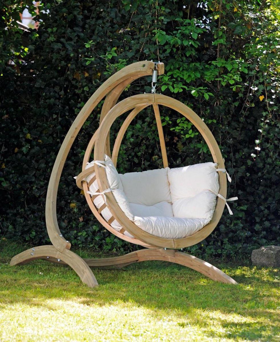 amazonas hangstoel + standaard globo natura 170 x127 x