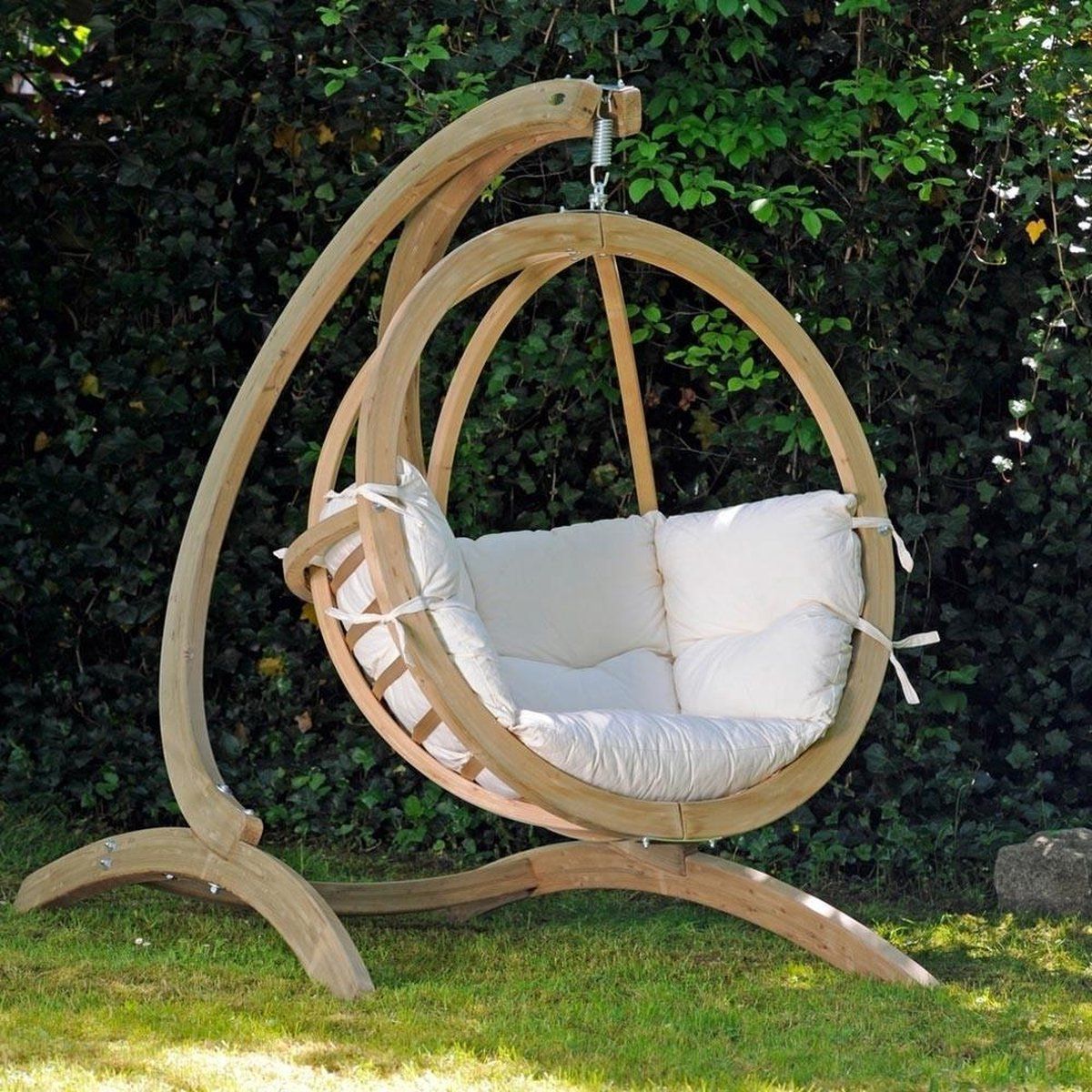 amazonas hangstoel + standaard globo wit 170 x127 x