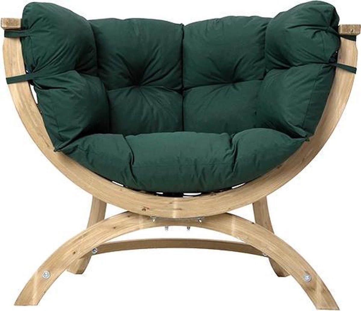 amazonas lounge fauteuil siena uno hout weerbestendige groene