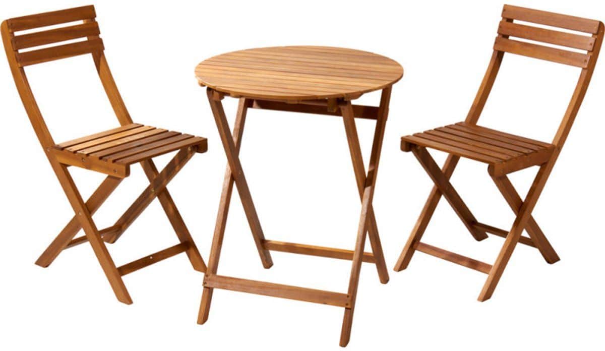 ambiance bistroset 1 tuintafel 65cm 2 tuinstoelen 53